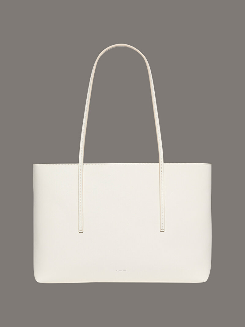 Calvin Klein Beyaz Renkli Kadın Foil Logo Tote Çanta