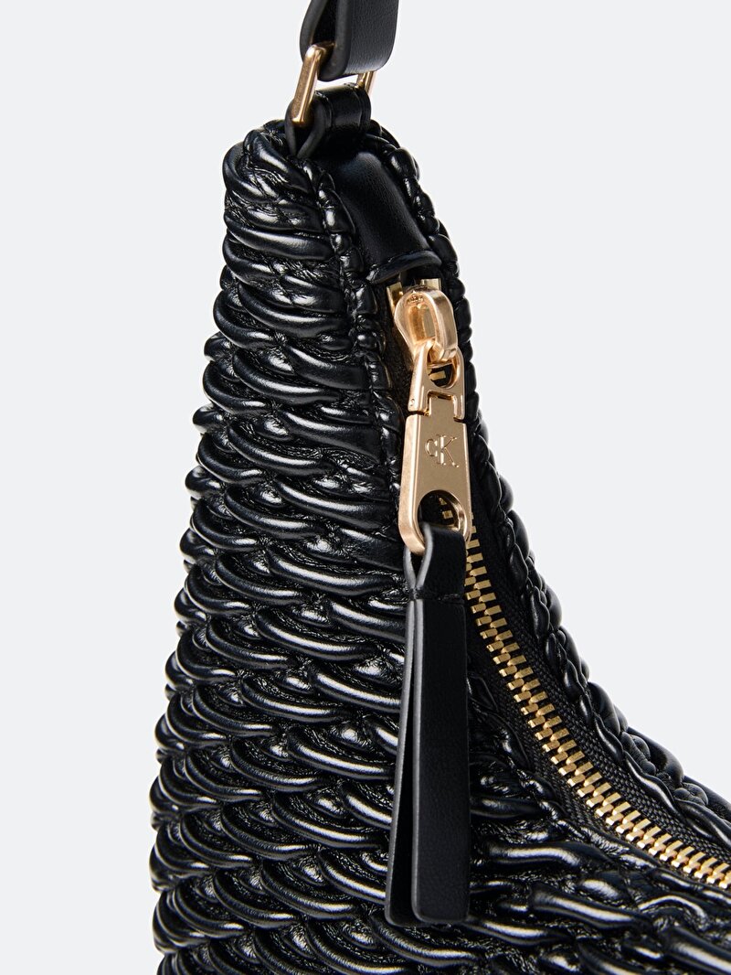 Calvin Klein Siyah Renkli Kadın Pleated Omuz Çantası