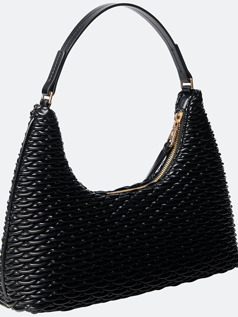 Calvin Klein Siyah Renkli Kadın Pleated Omuz Çantası