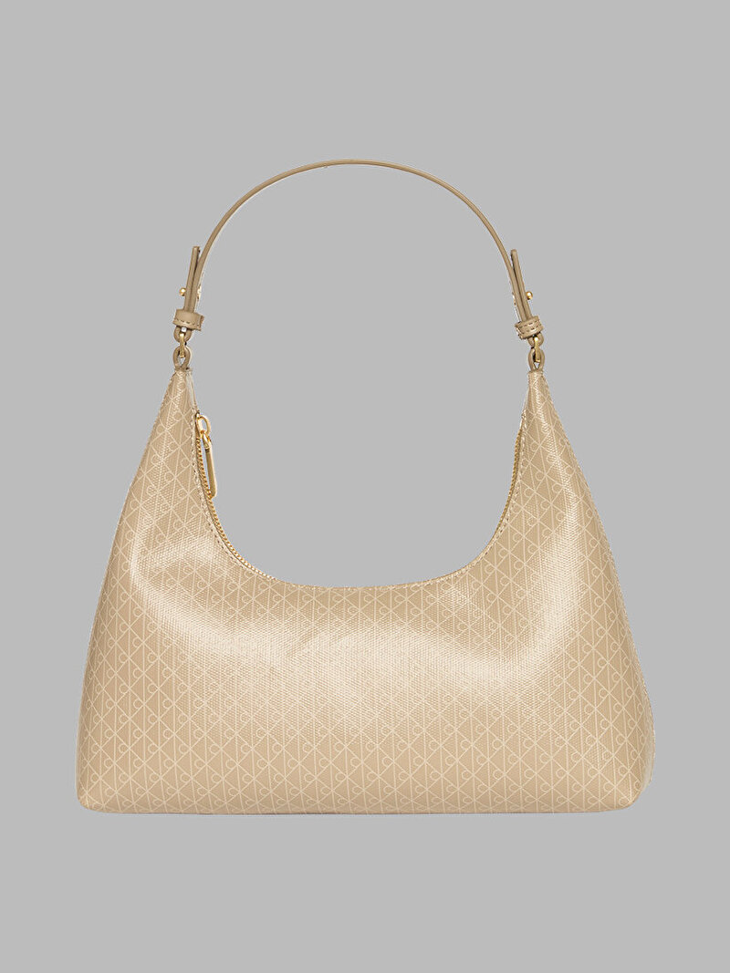 Calvin Klein Bej Renkli Kadın Emblem Omuz Çantası