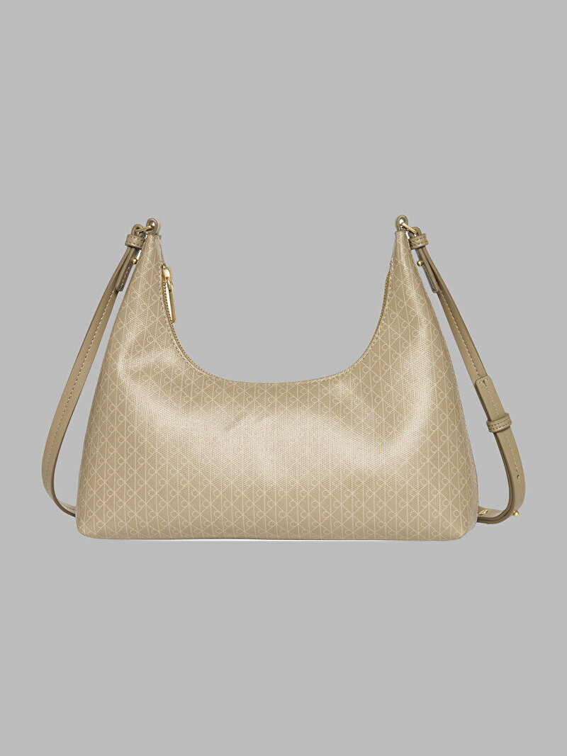 Calvin Klein Bej Renkli Kadın Emblem Omuz Çantası