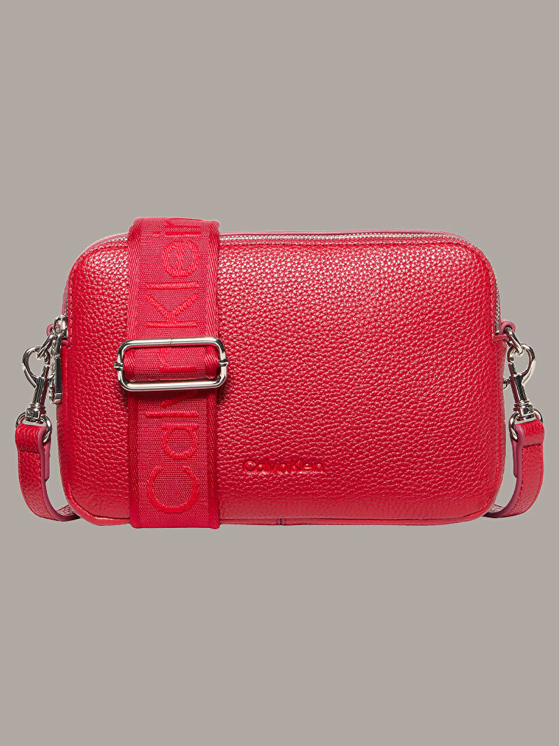 Calvin Klein Kırmızı Renkli Kadın Webbing 2X Strap Çapraz Çanta