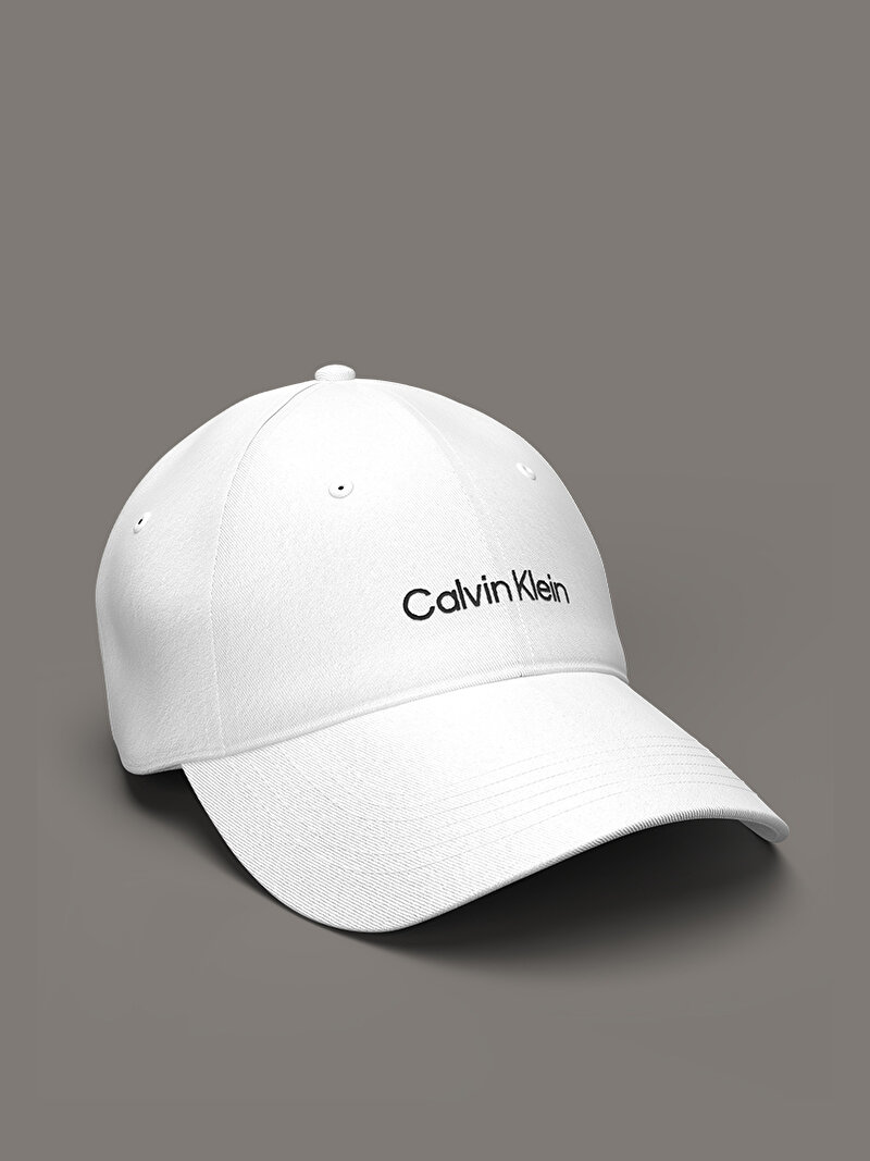 Calvin Klein Beyaz Renkli Kadın Logo Embroidery Şapka