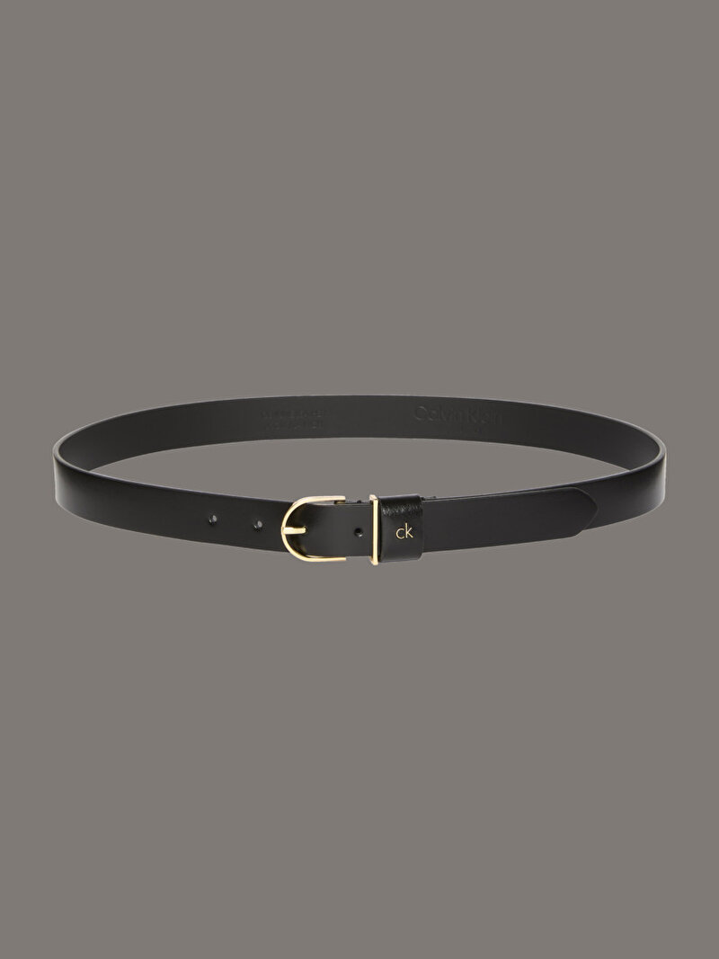 Calvin Klein Siyah Renkli Kadın CK Metal Loop Round Kemer