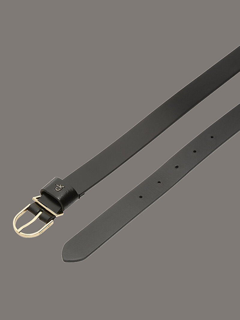 Calvin Klein Siyah Renkli Kadın CK Metal Loop Round Kemer