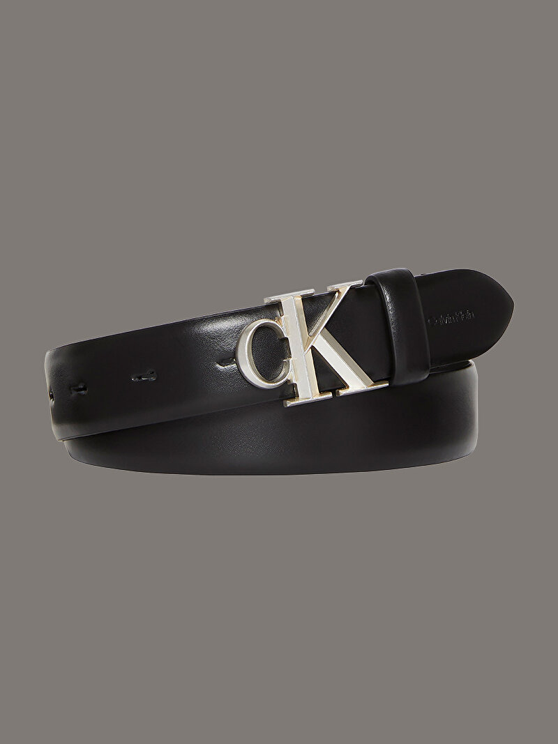 Calvin Klein Siyah Renkli Kadın CK Buckle 30mm Kemer