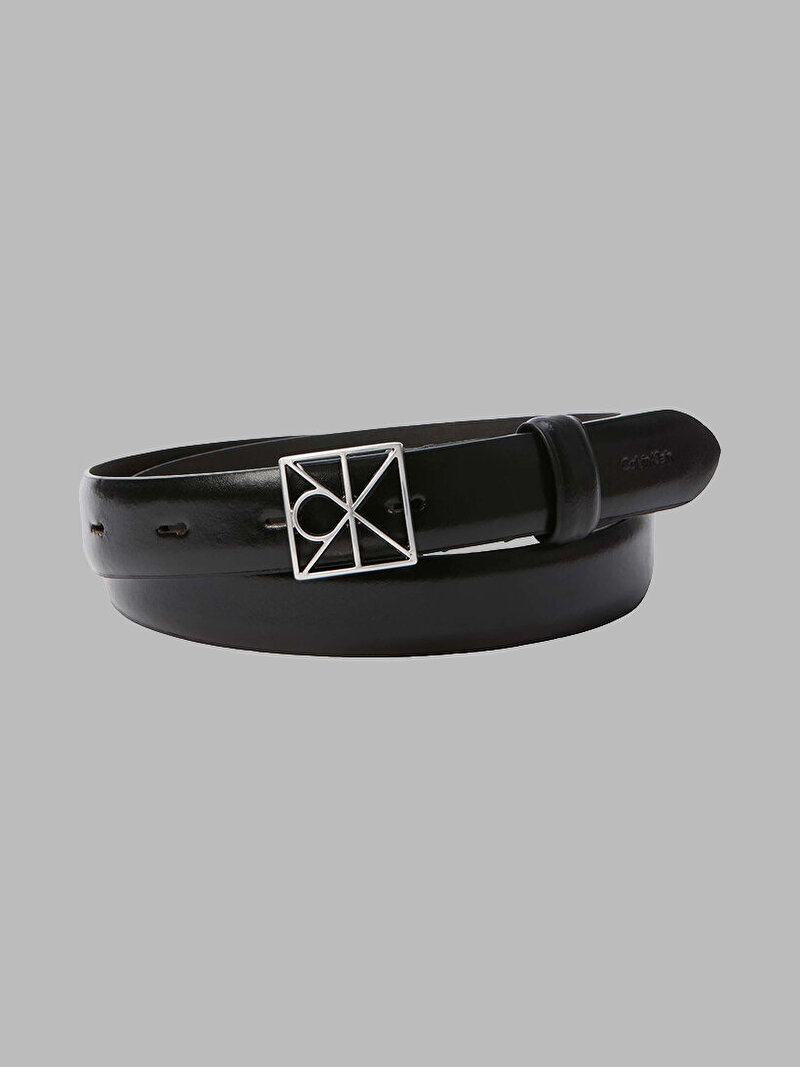Calvin Klein Siyah Renkli Kadın Emblem Buckle 25mm Kemer
