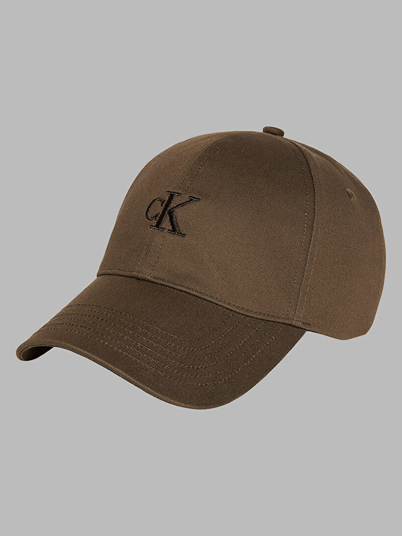 Calvin Klein Kahverengi Renkli Erkek Monogram Embroidery Şapka