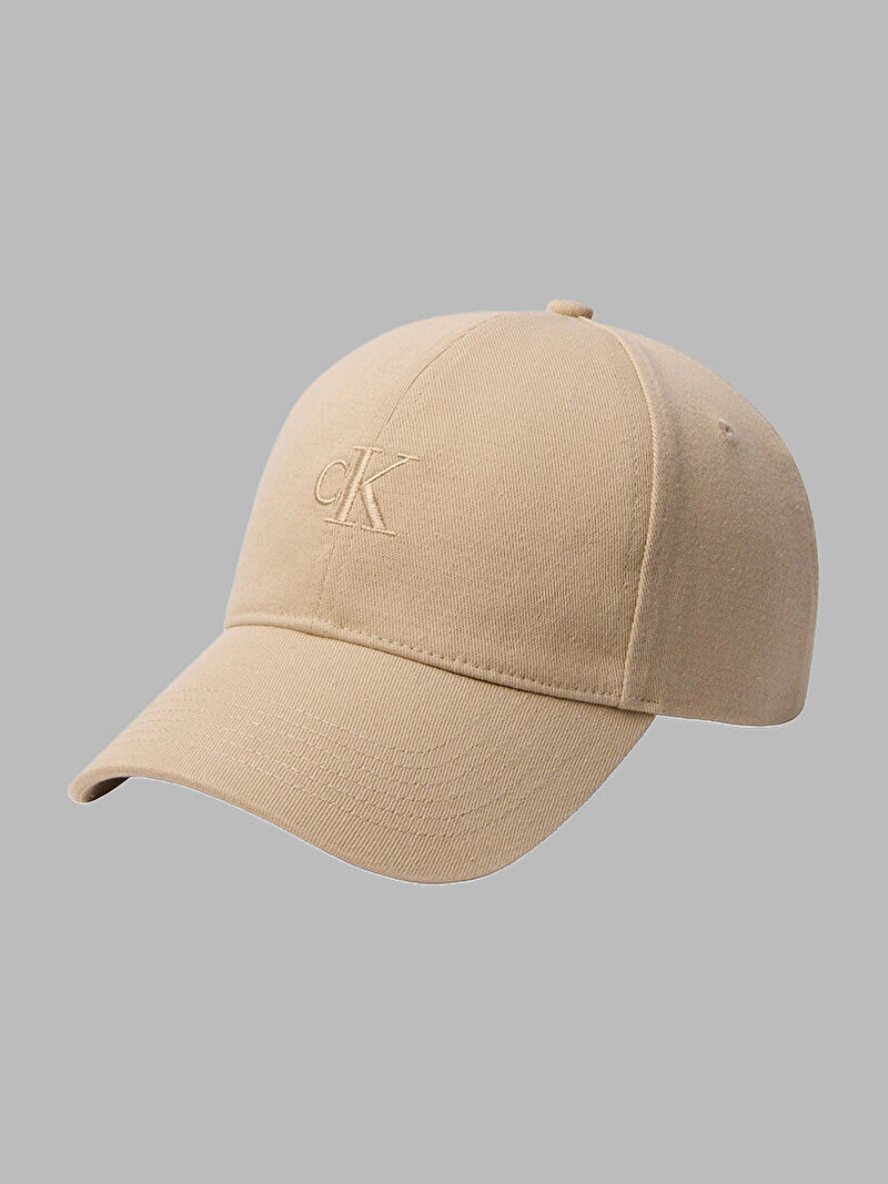 Calvin Klein Bej Renkli Erkek Monogram Embroidery Şapka