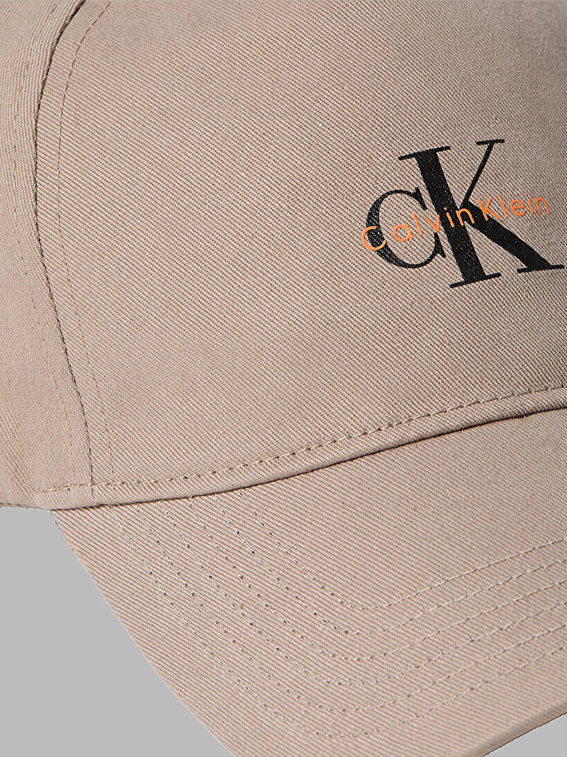 Calvin Klein Gri Renkli Erkek Monologo Printed Şapka
