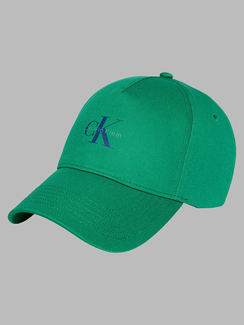 Calvin Klein Yeşil Renkli Erkek Monogram Embroidery Şapka