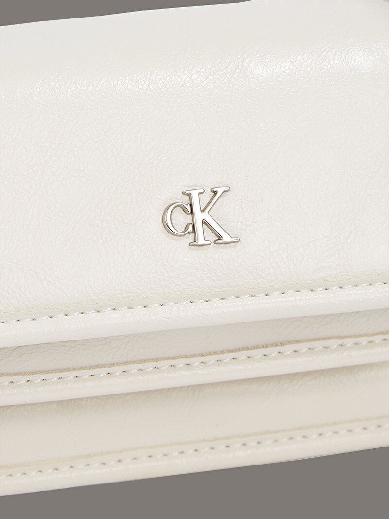 Calvin Klein Ekru Renkli Kadın Chain Ew Flap Çapraz Çanta
