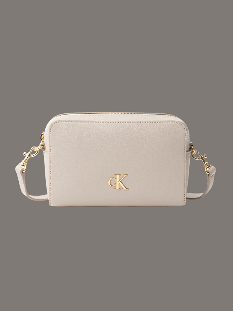 Calvin Klein Bej Renkli Kadın Minimal Monogram Çapraz Çanta