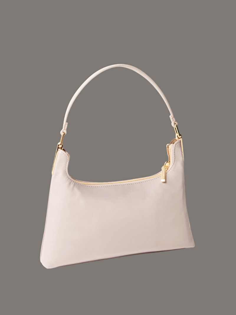 Calvin Klein Bej Renkli Kadın Satin Nylon Small Çapraz Çanta