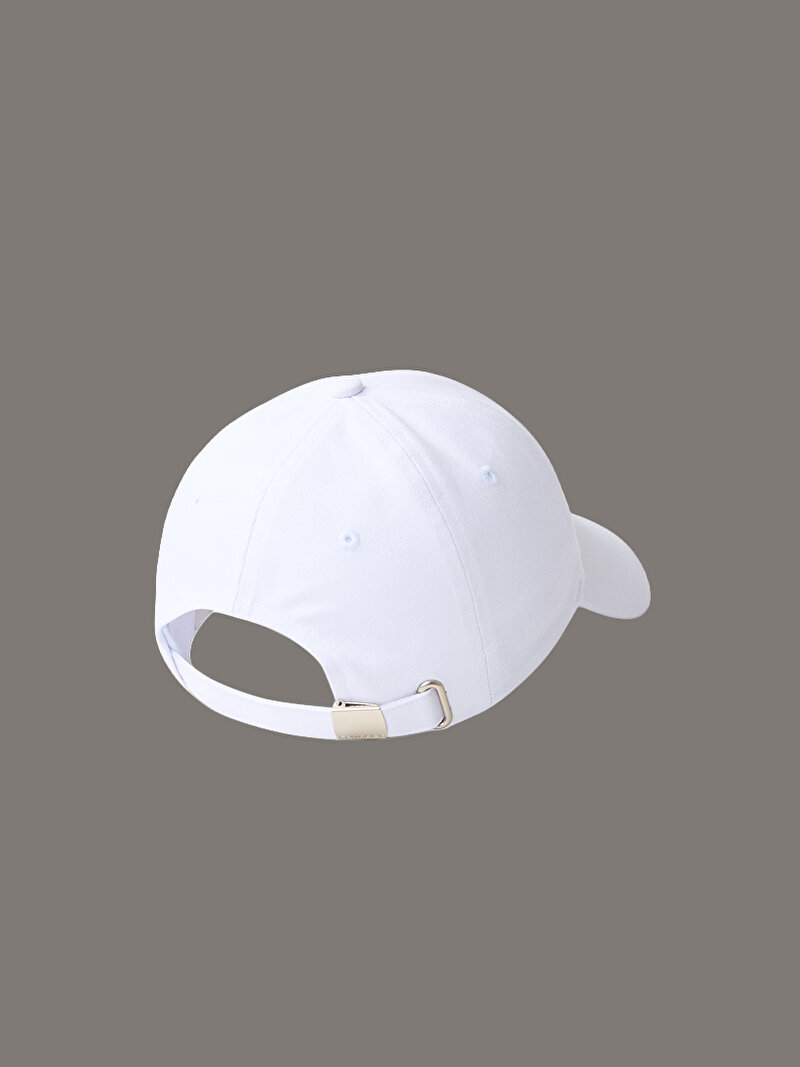 Calvin Klein Beyaz Renkli Kadın Monogram Embroidery Şapka