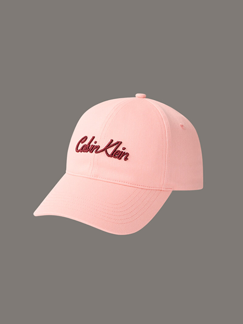 Calvin Klein Pembe Renkli Kadın 6 Panel Graphic Şapka