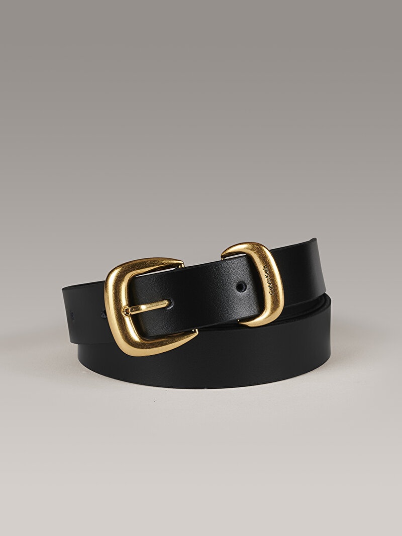 Calvin Klein Siyah Renkli Kadın 2 Piece Logo Buckle Kemer