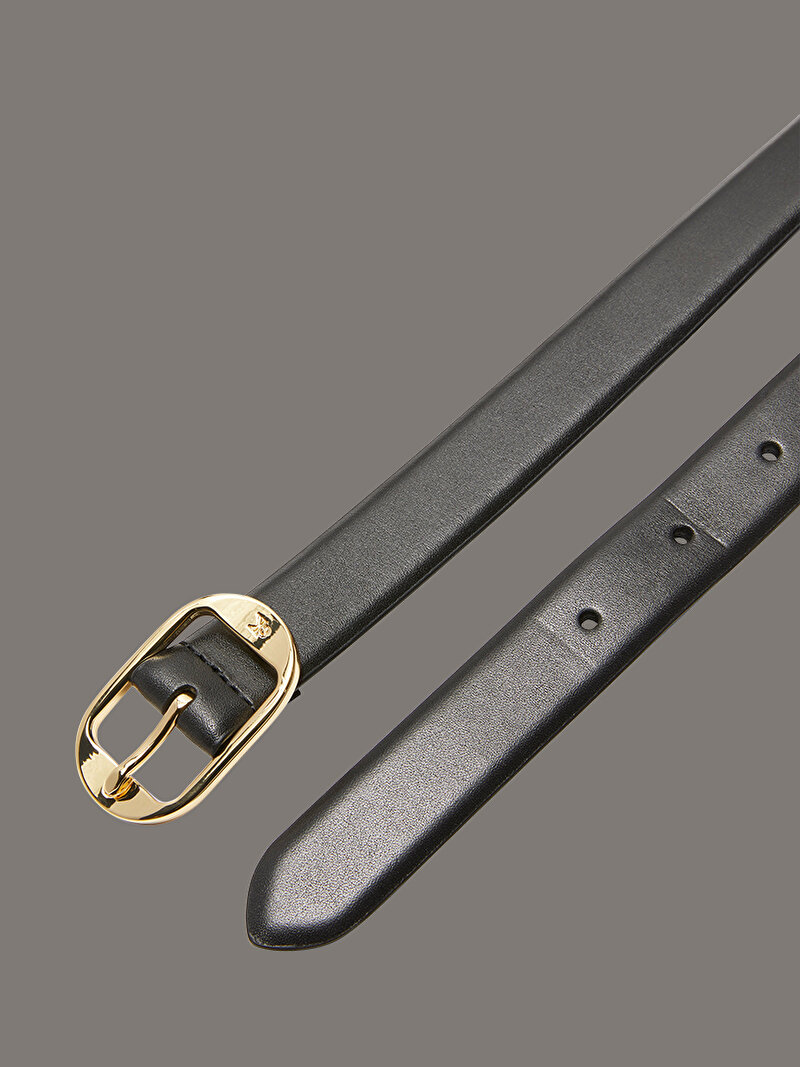 Calvin Klein Siyah Renkli Kadın Forged Pin 25mm Kemer