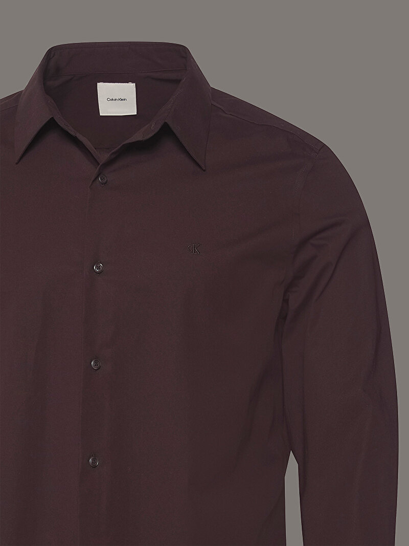 Calvin Klein Kırmızı Renkli Erkek Solid Stretch Gömlek