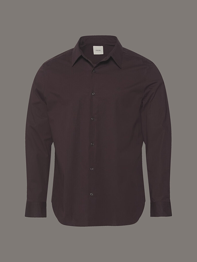 Calvin Klein Kırmızı Renkli Erkek Solid Stretch Gömlek