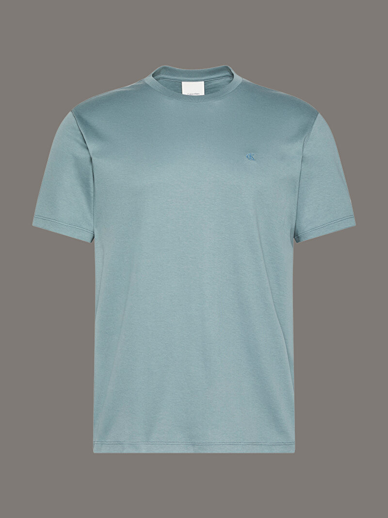 Calvin Klein Mavi Renkli Erkek Supima Chest T-shirt