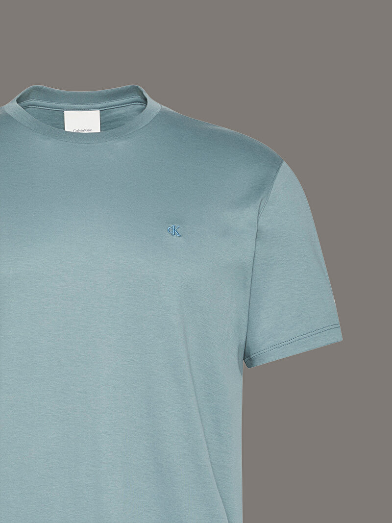 Calvin Klein Mavi Renkli Erkek Supima Chest T-shirt