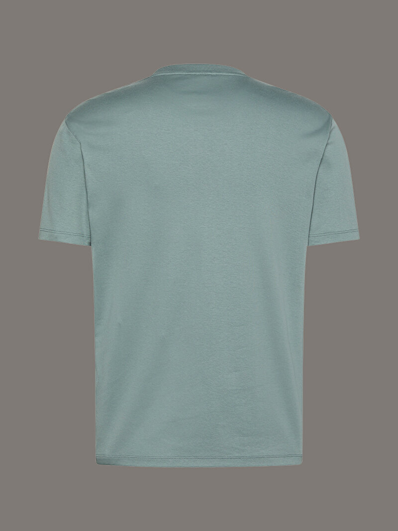 Calvin Klein Mavi Renkli Erkek Supima Chest T-shirt