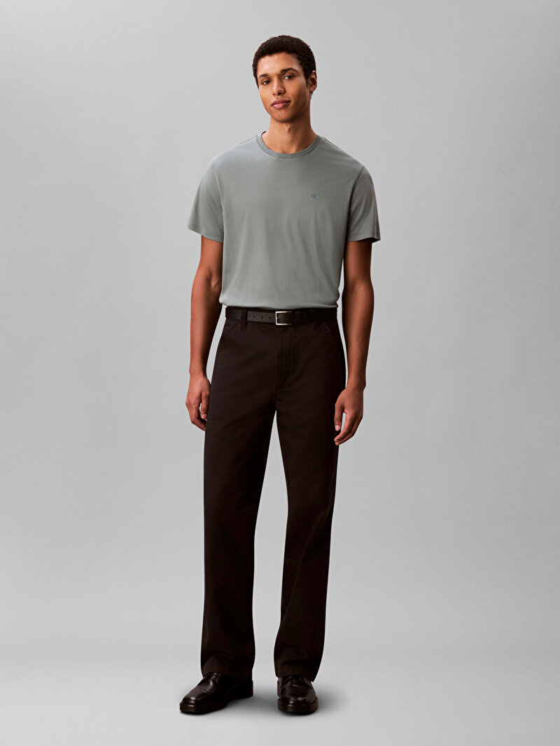 Calvin Klein Mavi Renkli Erkek Supima Chest T-shirt