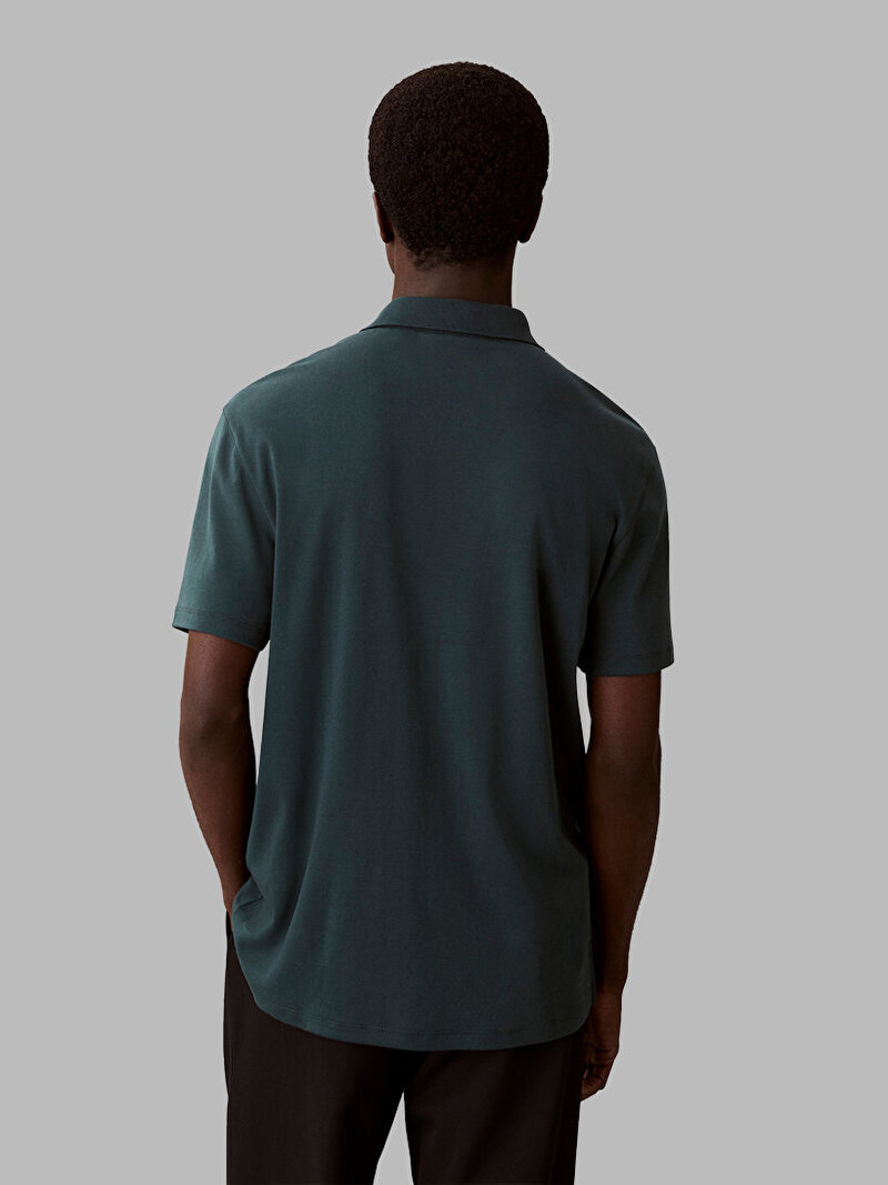 Calvin Klein Lacivert Renkli Erkek Supima Chest Polo T-shirt