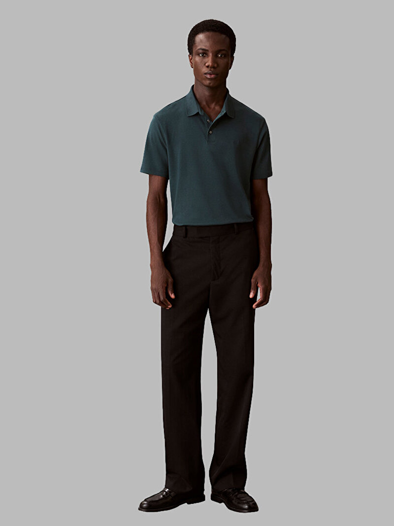 Calvin Klein Lacivert Renkli Erkek Supima Chest Polo T-shirt