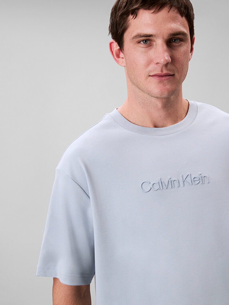 Calvin Klein Mavi Renkli Erkek Fashion Logo T-shirt