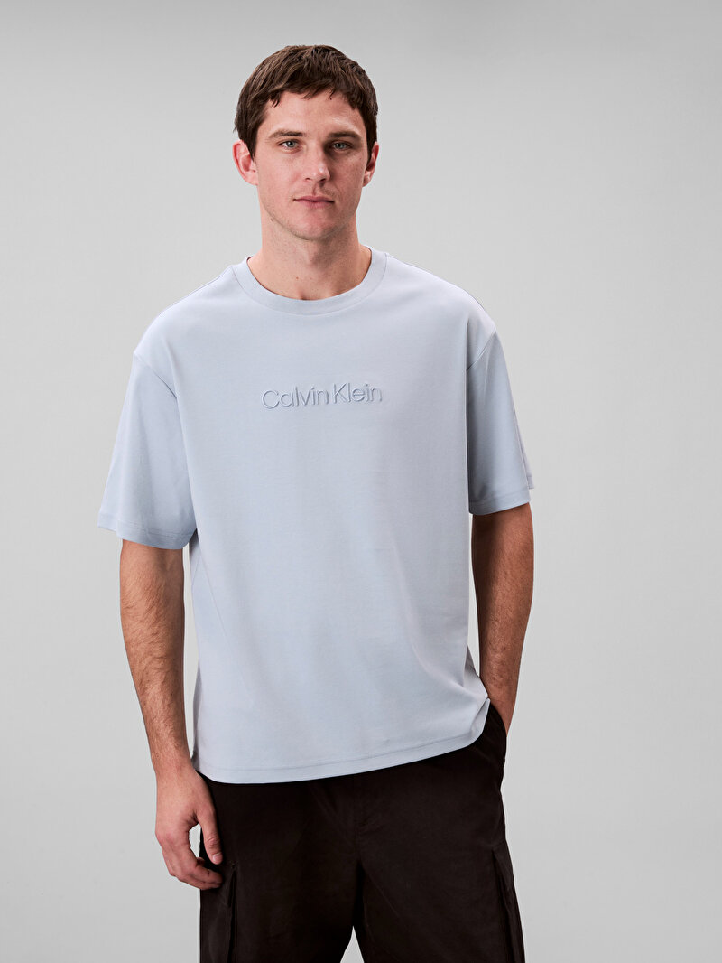 Calvin Klein Mavi Renkli Erkek Fashion Logo T-shirt