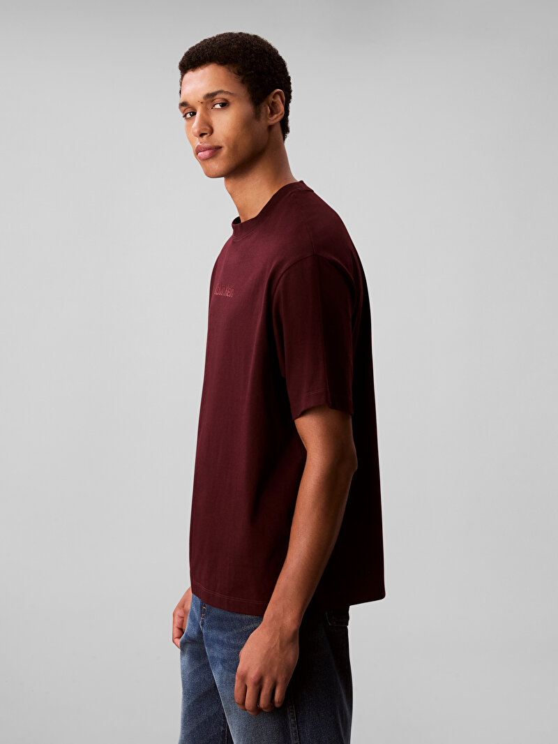 Calvin Klein Kırmızı Renkli Erkek Standart Logo T-shirt