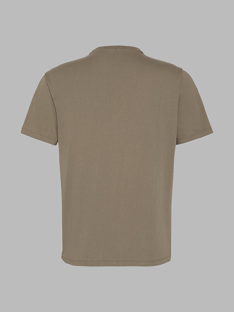 Calvin Klein Bej Renkli Erkek Standard Logo T-shirt