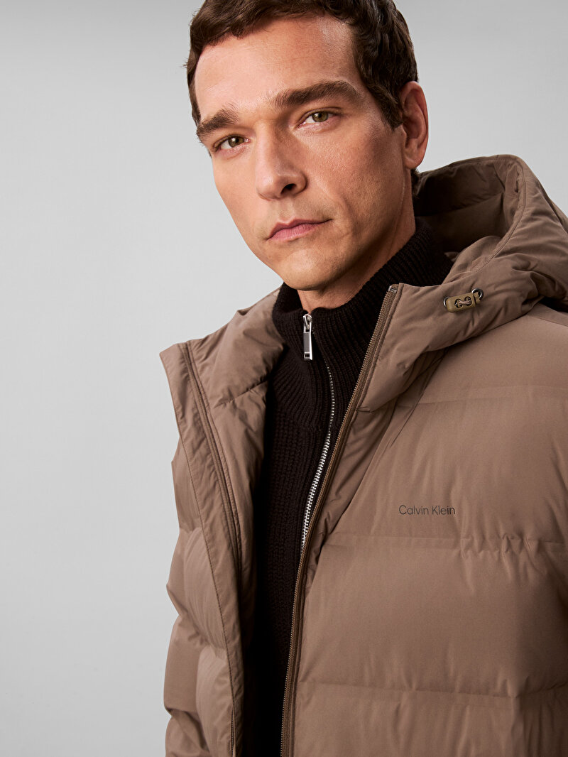 Calvin Klein Yeşil Renkli Erkek Bonded Ceket