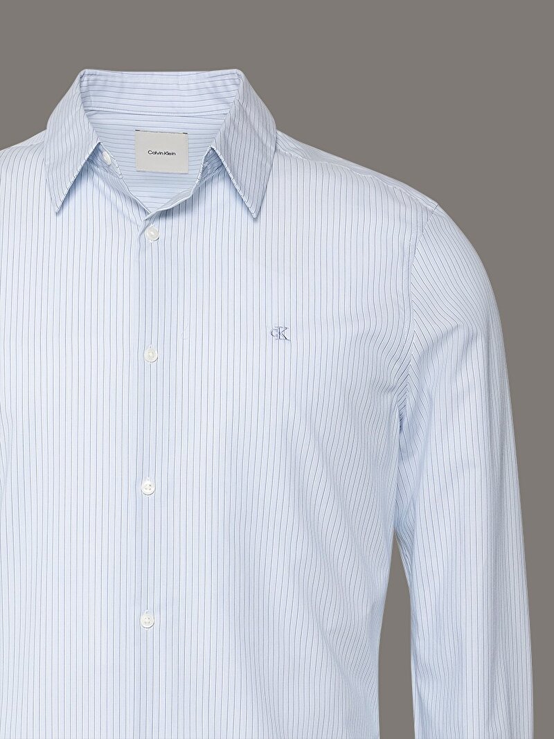 Calvin Klein Mavi Renkli Erkek Thin Multi Gömlek