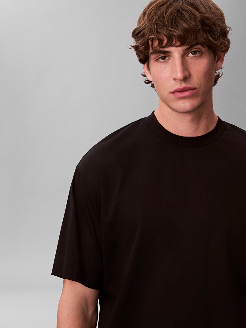 Calvin Klein Siyah Renkli Erkek Premium Interlock T-shirt