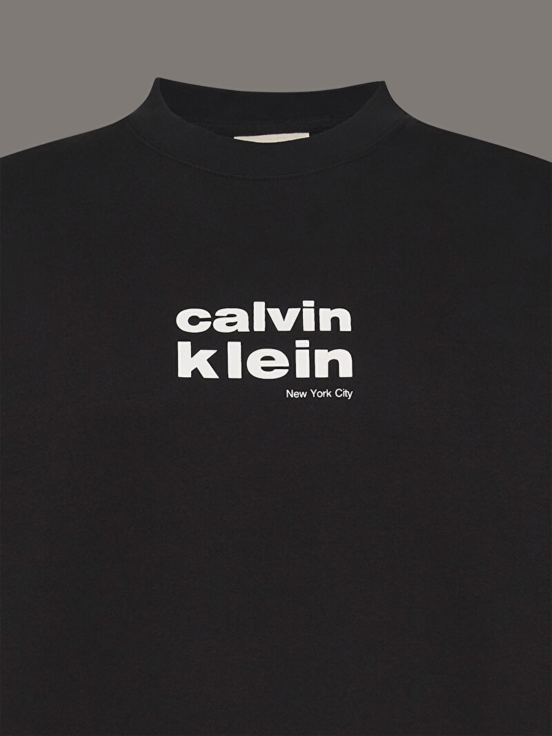 Calvin Klein Siyah Renkli Erkek Retro Sweatshirt