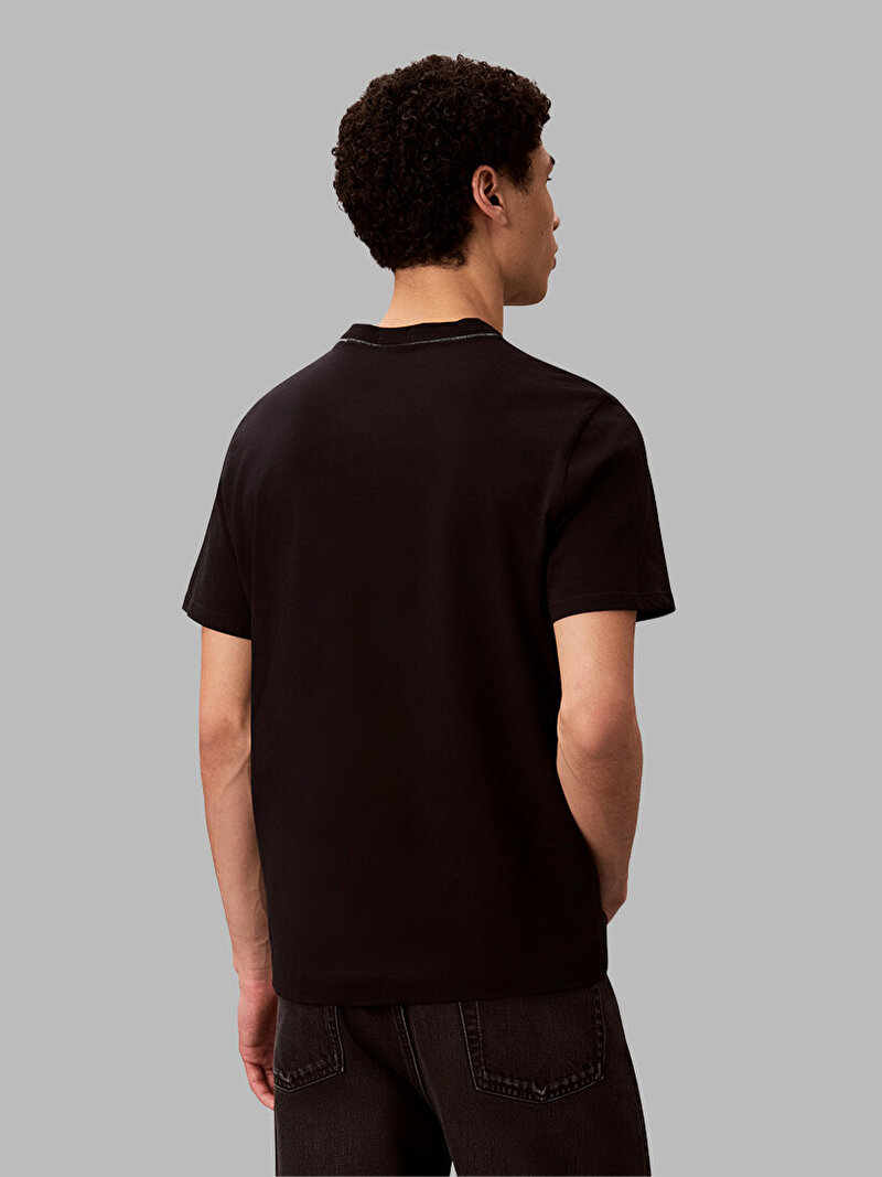 Calvin Klein Siyah Renkli Erkek Contrast Collar T-shirt