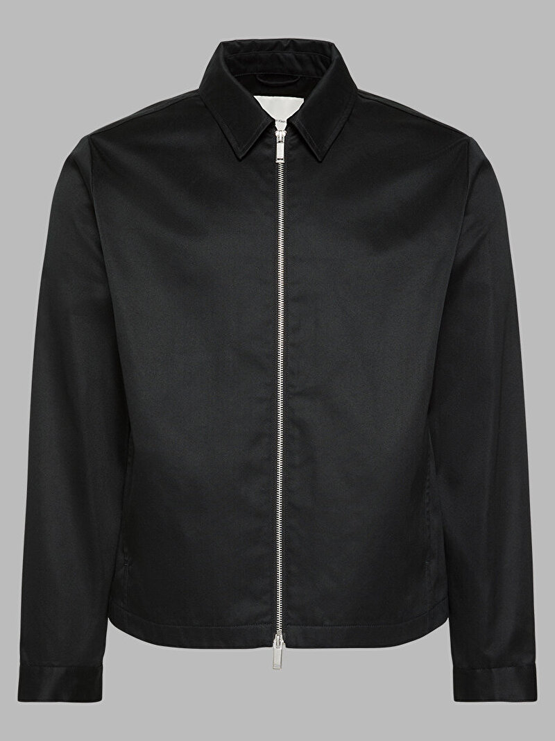 Calvin Klein Siyah Renkli Erkek Cotton Collar Ceket
