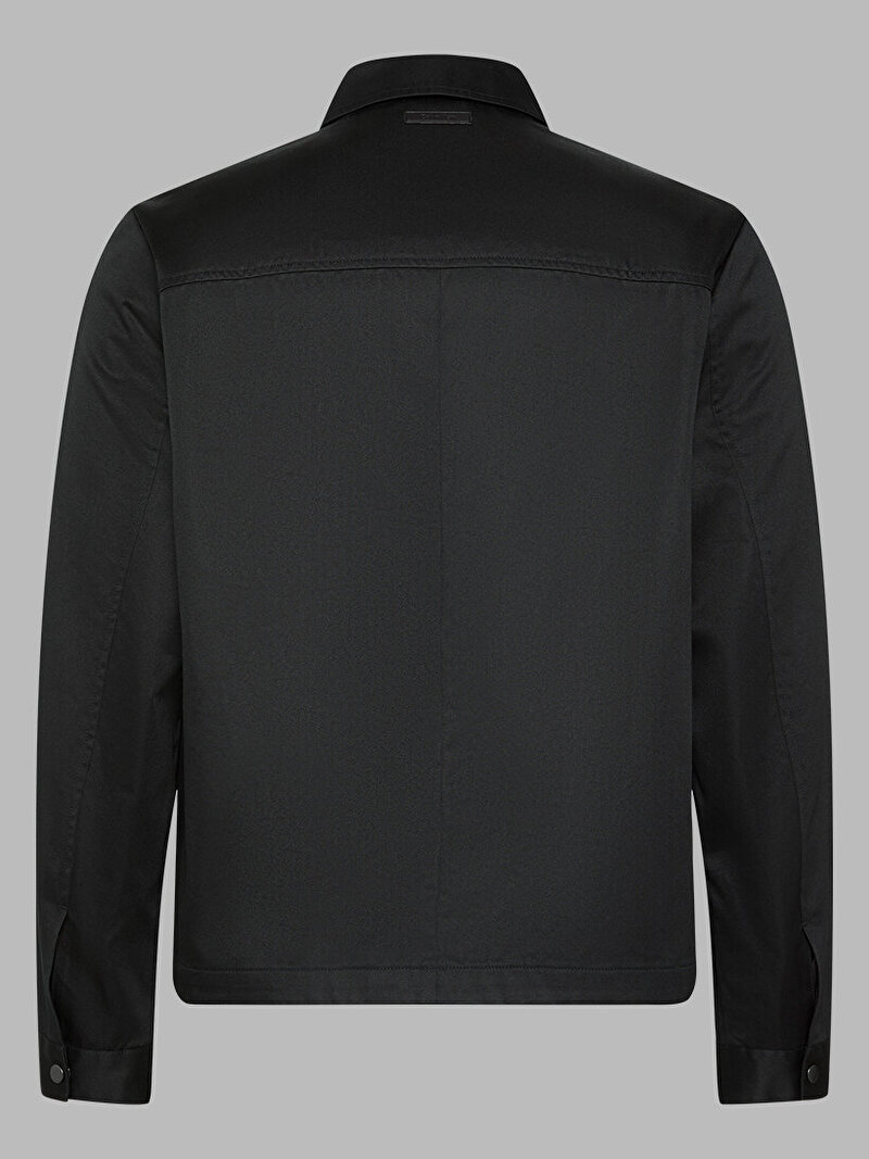 Calvin Klein Siyah Renkli Erkek Cotton Collar Ceket