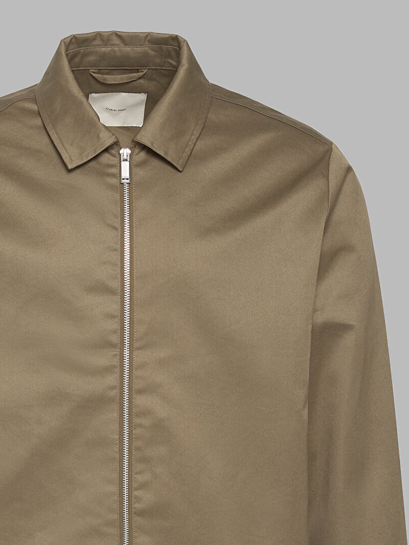 Calvin Klein Bej Renkli Erkek Cotton Collar Ceket