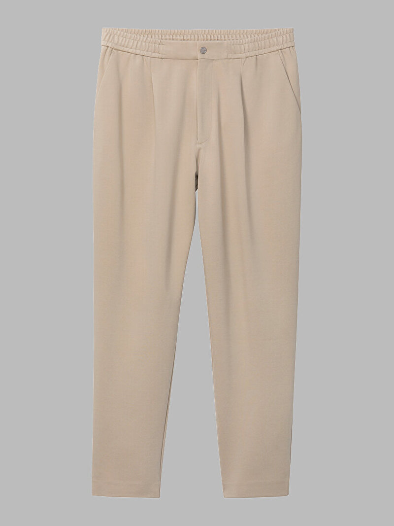 Calvin Klein Bej Renkli Erkek Taoered Tech Knit Pantolon