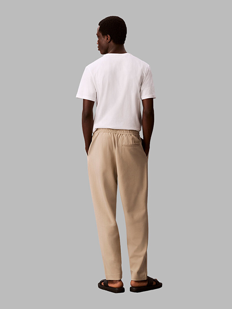 Calvin Klein Bej Renkli Erkek Taoered Tech Knit Pantolon