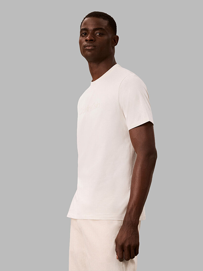 Calvin Klein Beyaz Renkli Erkek 30s Eu T-shirt
