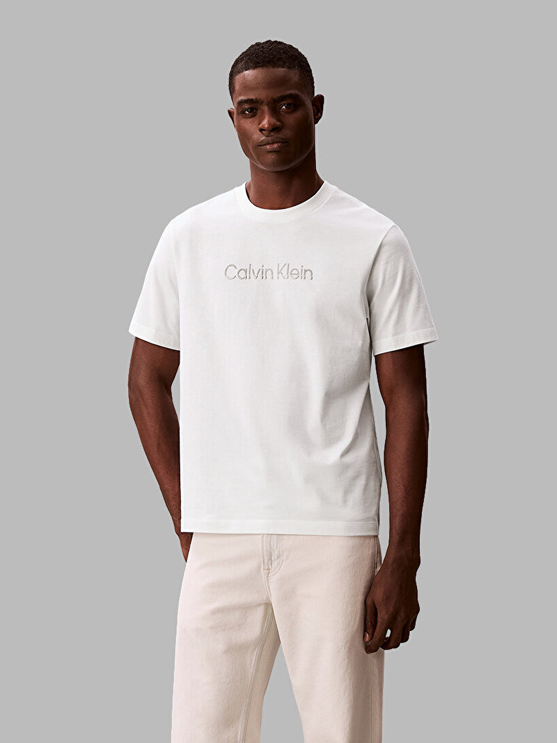Calvin Klein Beyaz Renkli Erkek 20s Eu T-shirt