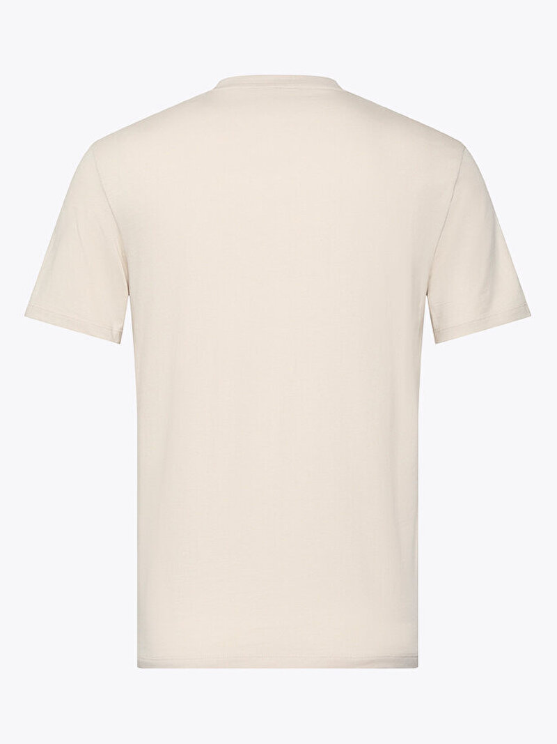 Calvin Klein Beyaz Renkli Erkek Badge 30s Jersey T-shirt