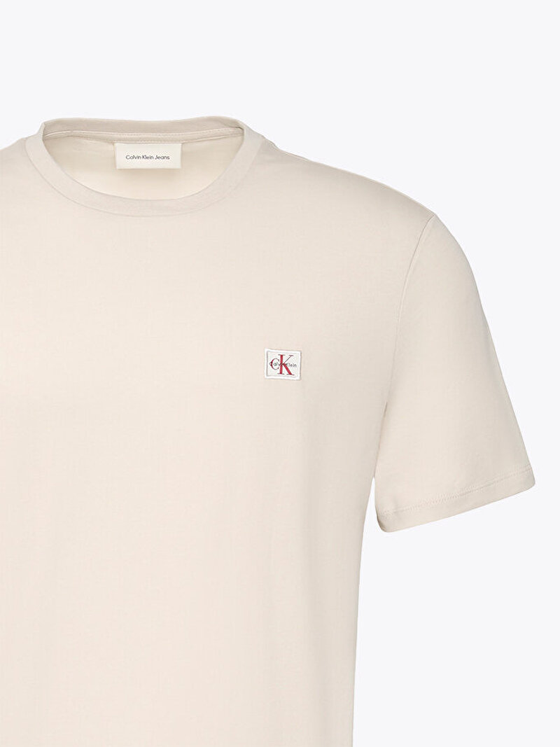 Calvin Klein Beyaz Renkli Erkek Badge 30s Jersey T-shirt