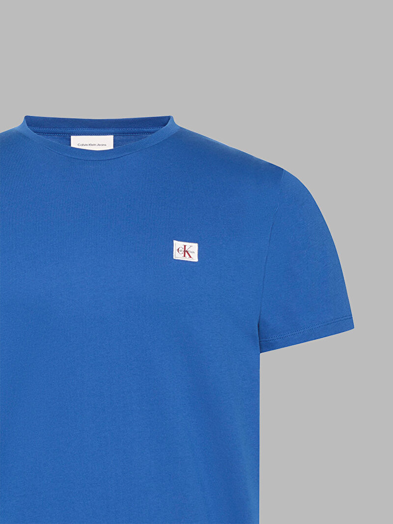 Calvin Klein Mavi Renkli Erkek Badge 30s Jersey T-shirt