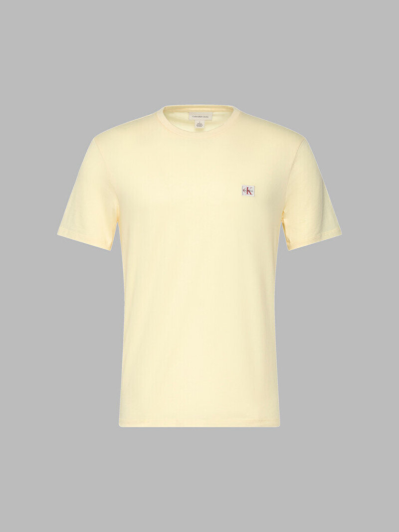 Calvin Klein Sarı Renkli Erkek Badge 30s Jersey T-shirt
